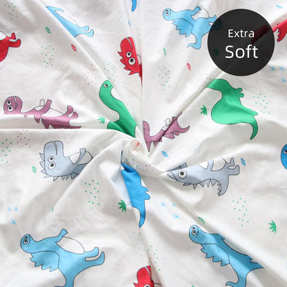 Mini Crib Fitted Sheets 2-Pack - Dinosaurs
