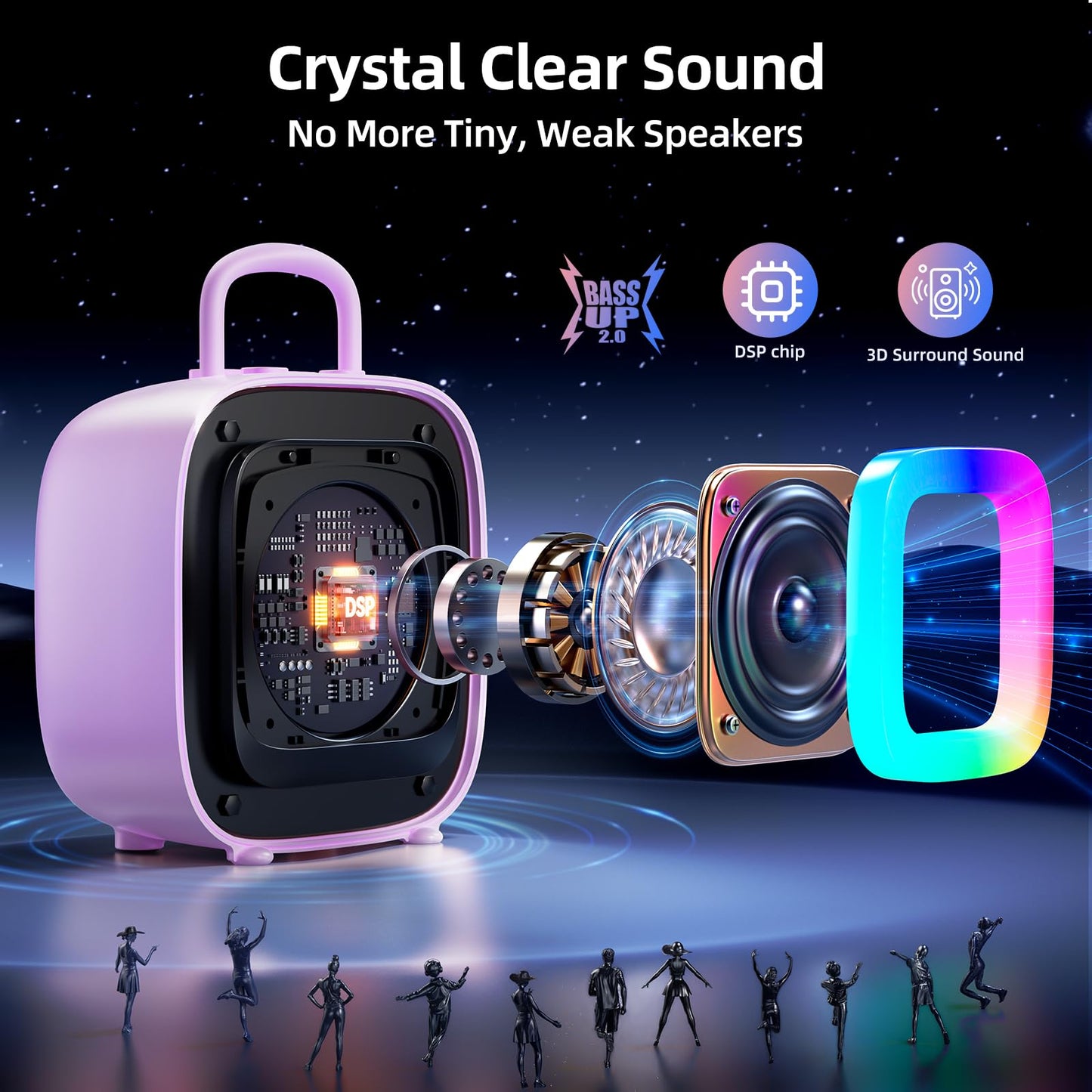 Karaoke Machine for Kids with 2 Microphones