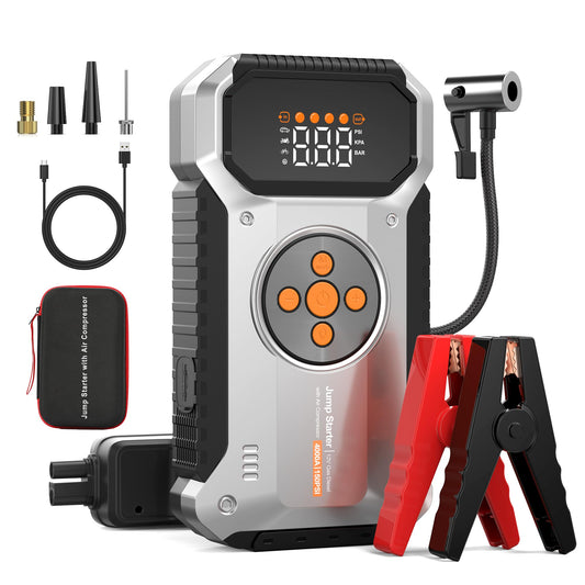 Portable Car Jump Starter with Air Compressor