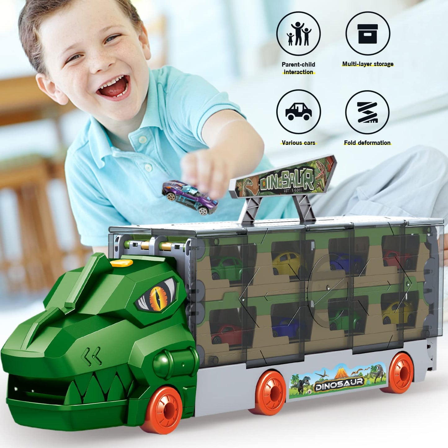 BAKAM Race Tracks Set for Kids Ages 3-5