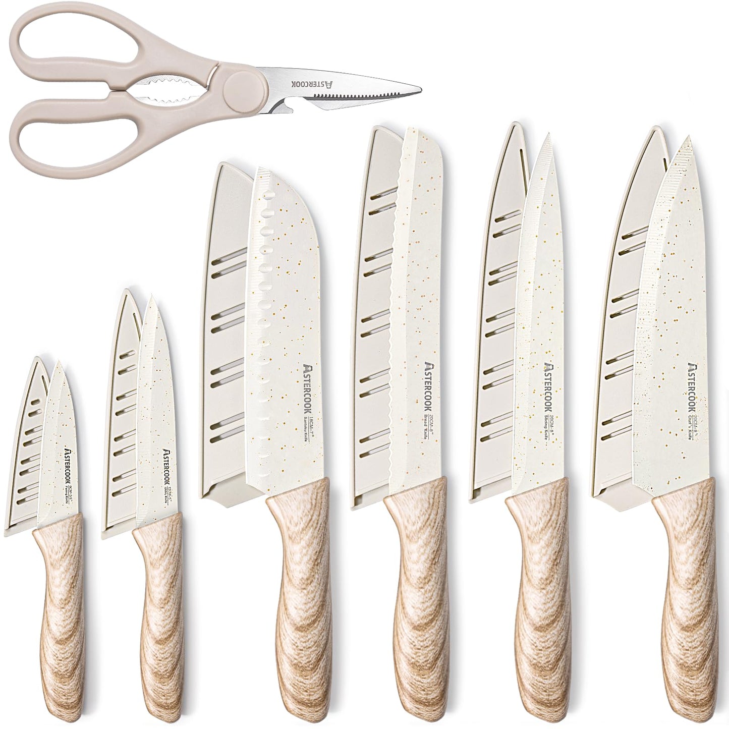 13-Piece Astercook Stainless Steel Knife Set