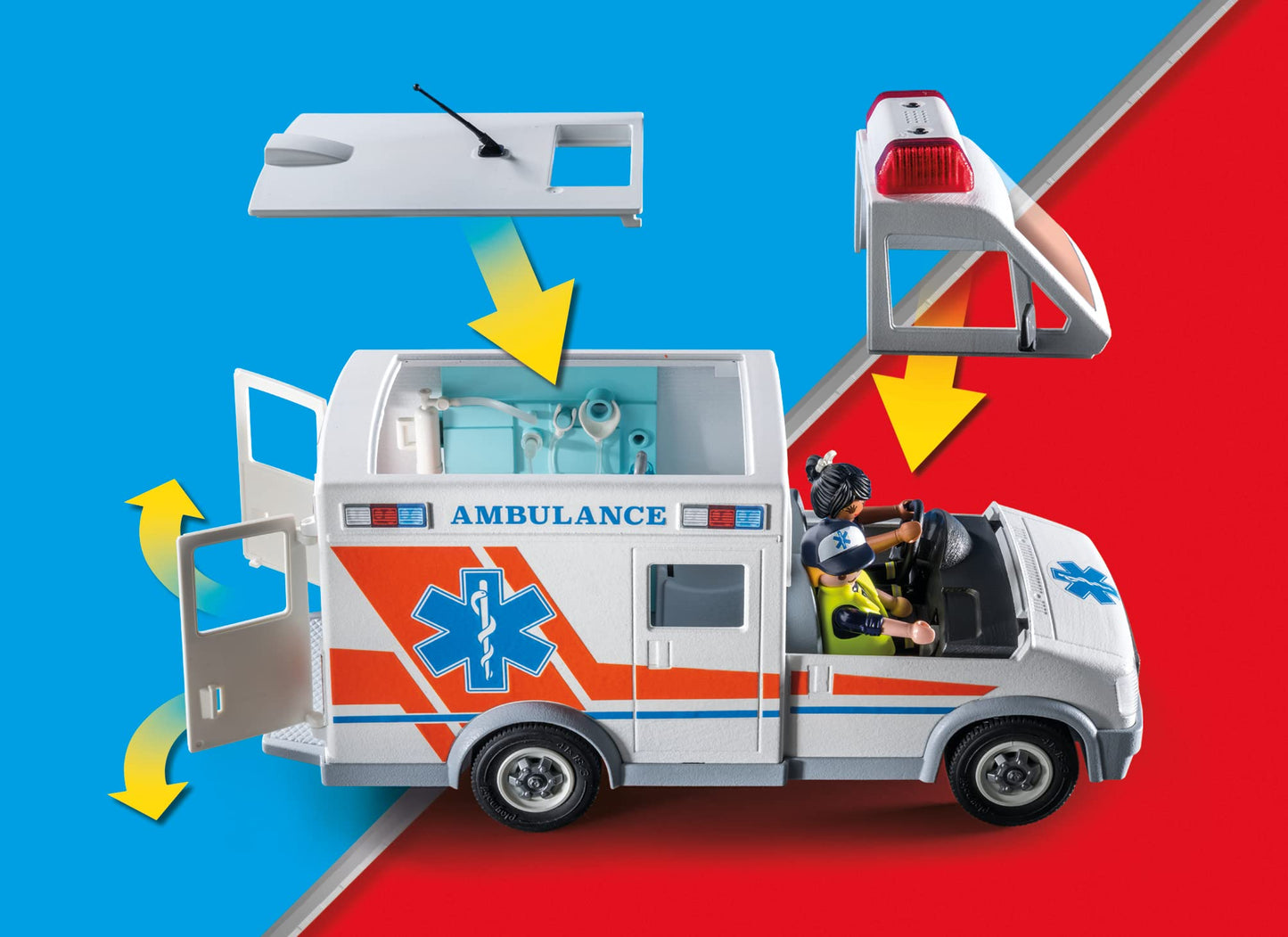 Playmobil Ambulance with Accessories and 3 Figures