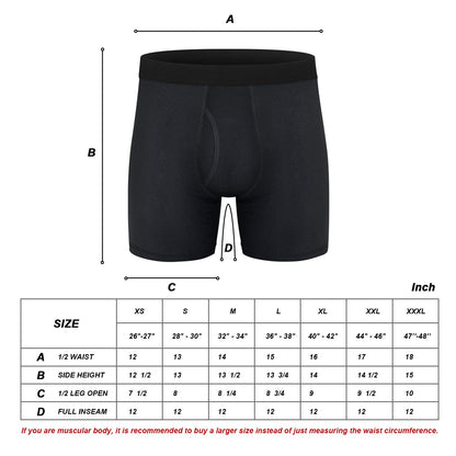 longfor Men's Cotton Boxer Briefs 5-Pack