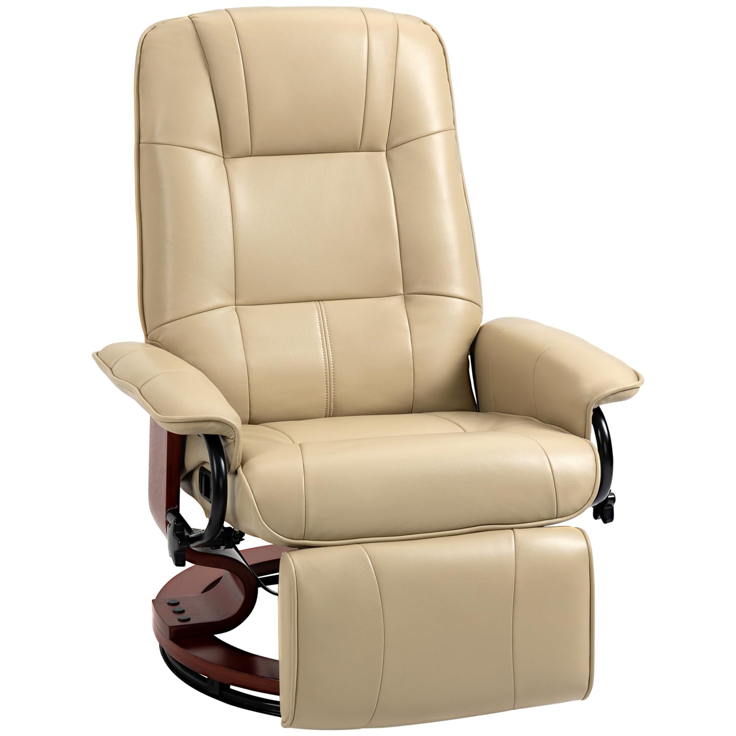 HOMCOM Cream White Recliner Lounge Chair