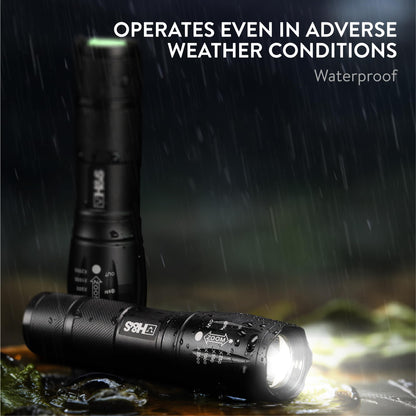 H&S Tactical LED Flashlight Set of 2