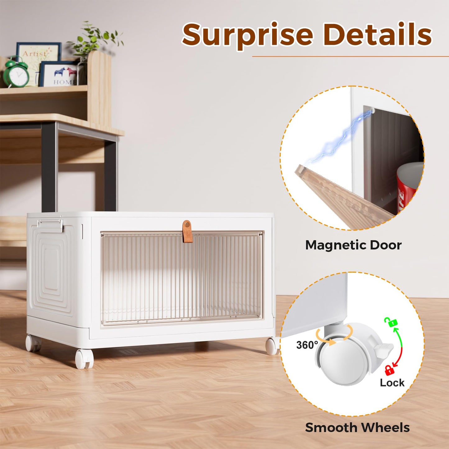 4-Tier Stackable Storage Bins with Wheels