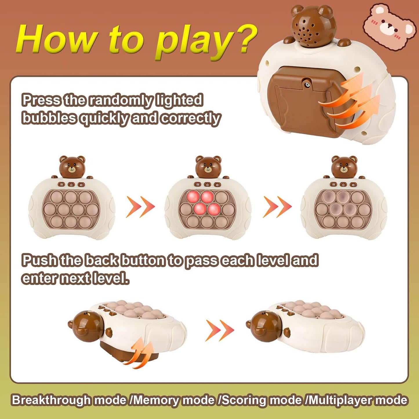 Push Bubble Fidget Toy for Kids and Adults