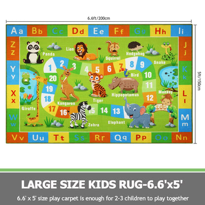 Kids Educational ABC Alphabet Play Rug 6.6' x 5'