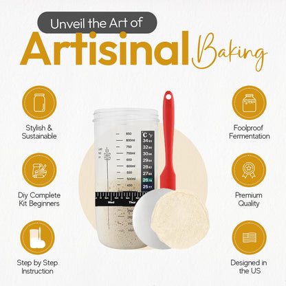 Sourdough Starter Kit with Jar and Accessories