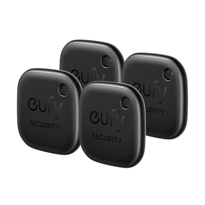 eufy Security by Anker SmartTrack Link (Black, 4-Pack), Android not Supported, Works with Apple Find My (iOS only), Key Finder, Bluetooth Tracker for Earbuds and Luggage, Phone Finder, Water Resistant