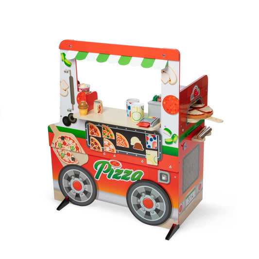Melissa & Doug Wooden Pizza Food Truck Playset