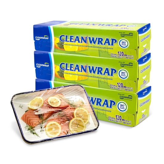CLEANWRAP BPA-Free Plastic Food Wrap - 3 Pack
