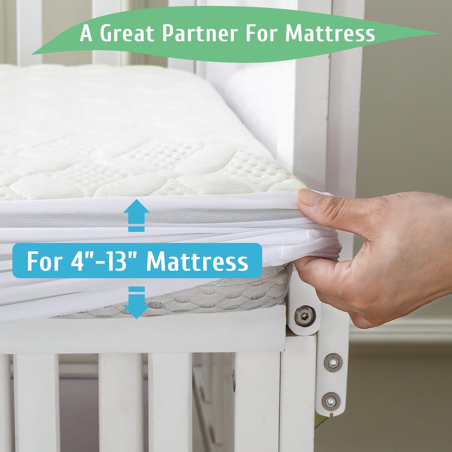2 Pack Waterproof Crib Mattress Protectors