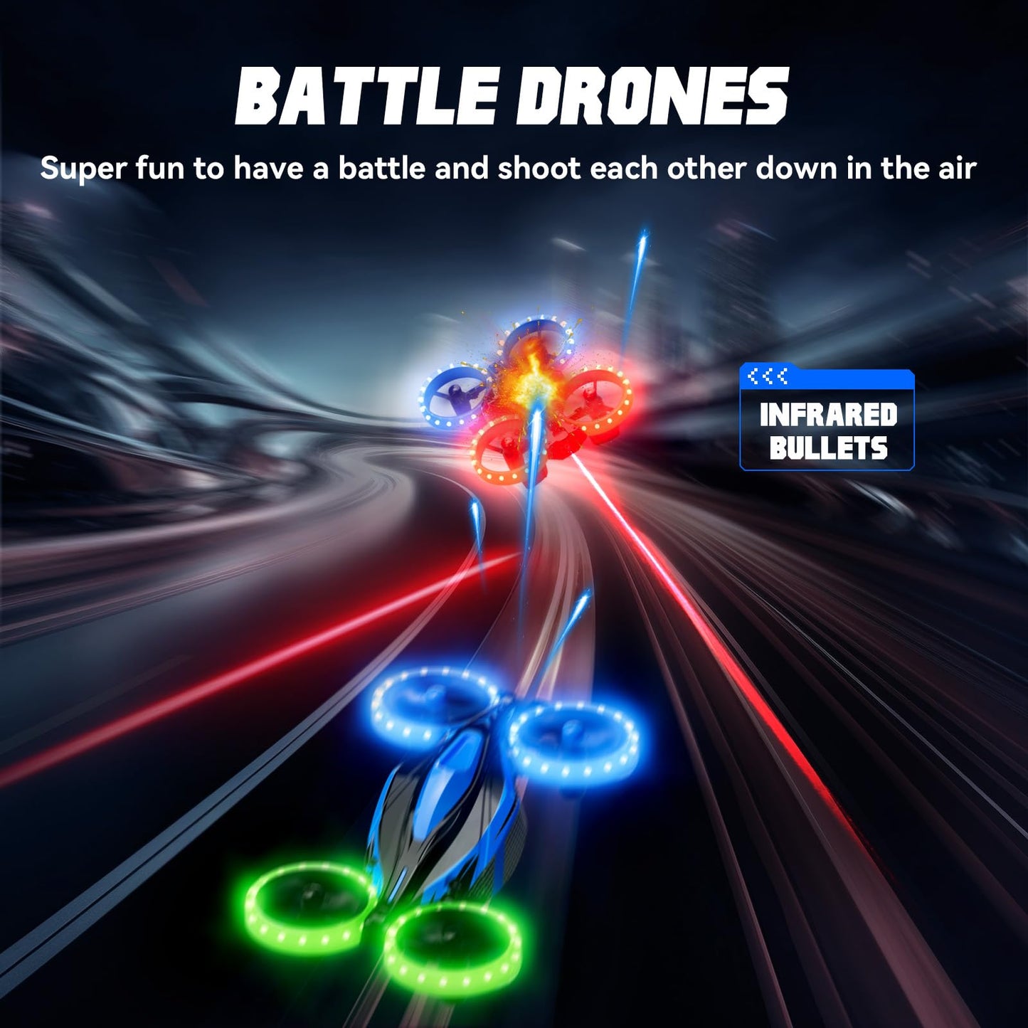 3in1 Battle Drone with LED Lights for Kids