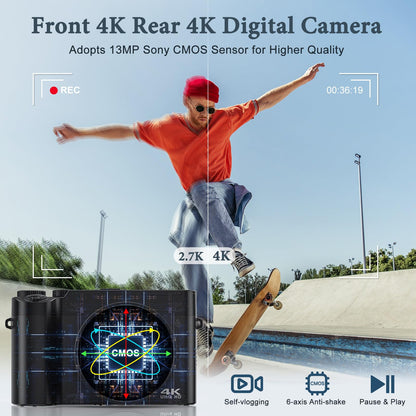 4K 64MP Digital Camera with 16X Zoom