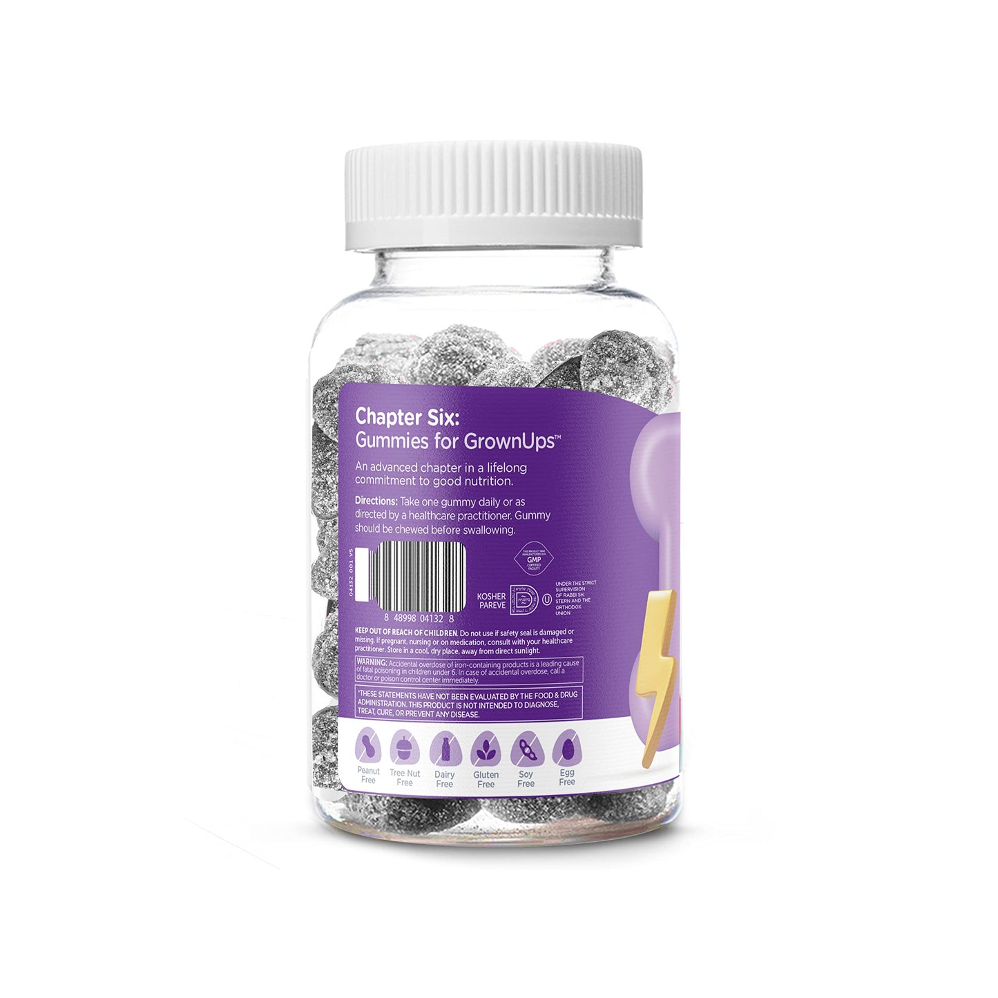 Chapter Six Iron Gummies, Iron Gummies Supplement with Vitamin C, Iron for Adults 10mg, Kosher, 60 Flavored Gummies (10MG)