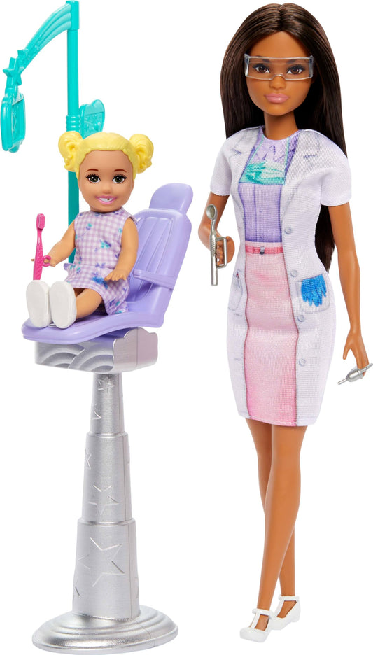 Barbie Dentist Playset with Brunette Doll and Accessories