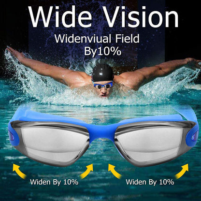 EXP VISION Adult Swim Goggles, Anti Fog Women Swimming Goggles Men No Leaking Triathlon Water Goggles