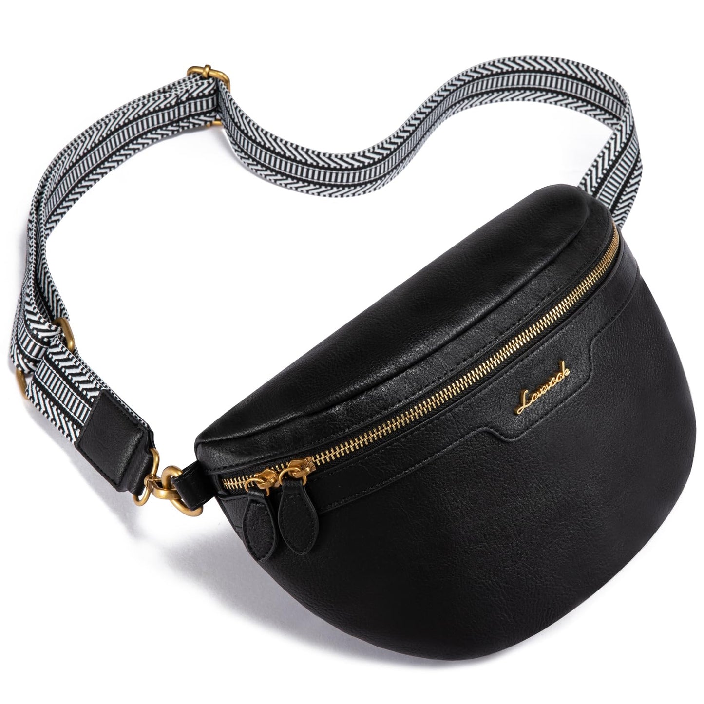 LOVEVOOK Vegan Leather Fanny Pack with Boho Strap