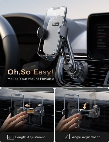 LISEN Universal Car Phone Mount for Hands-Free Use