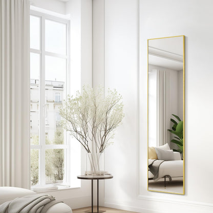 Gold Full Length Mirror 55"x15" for Wall