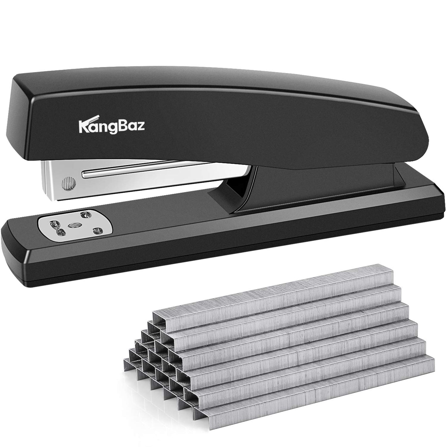 Kangbaz with 5000 ¼" Staples Office Stapler- 25 Sheet Capacity .Desktop Stapler.for Offices, Homes and Schools.Black.