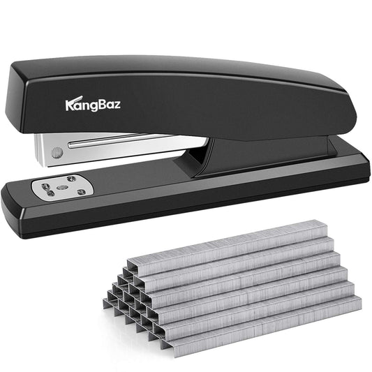 Kangbaz with 5000 ¼" Staples Office Stapler- 25 Sheet Capacity .Desktop Stapler.for Offices, Homes and Schools.Black.