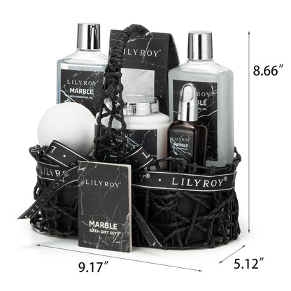 LILY ROY Spa Gift Baskets Set for Men Bath Gift Basket Set for Women Bath and Body Gift Baskets Set Works For Christmas Birthday Skin Care Gifts Set for Father Mother's Day Gift Set for Women Men