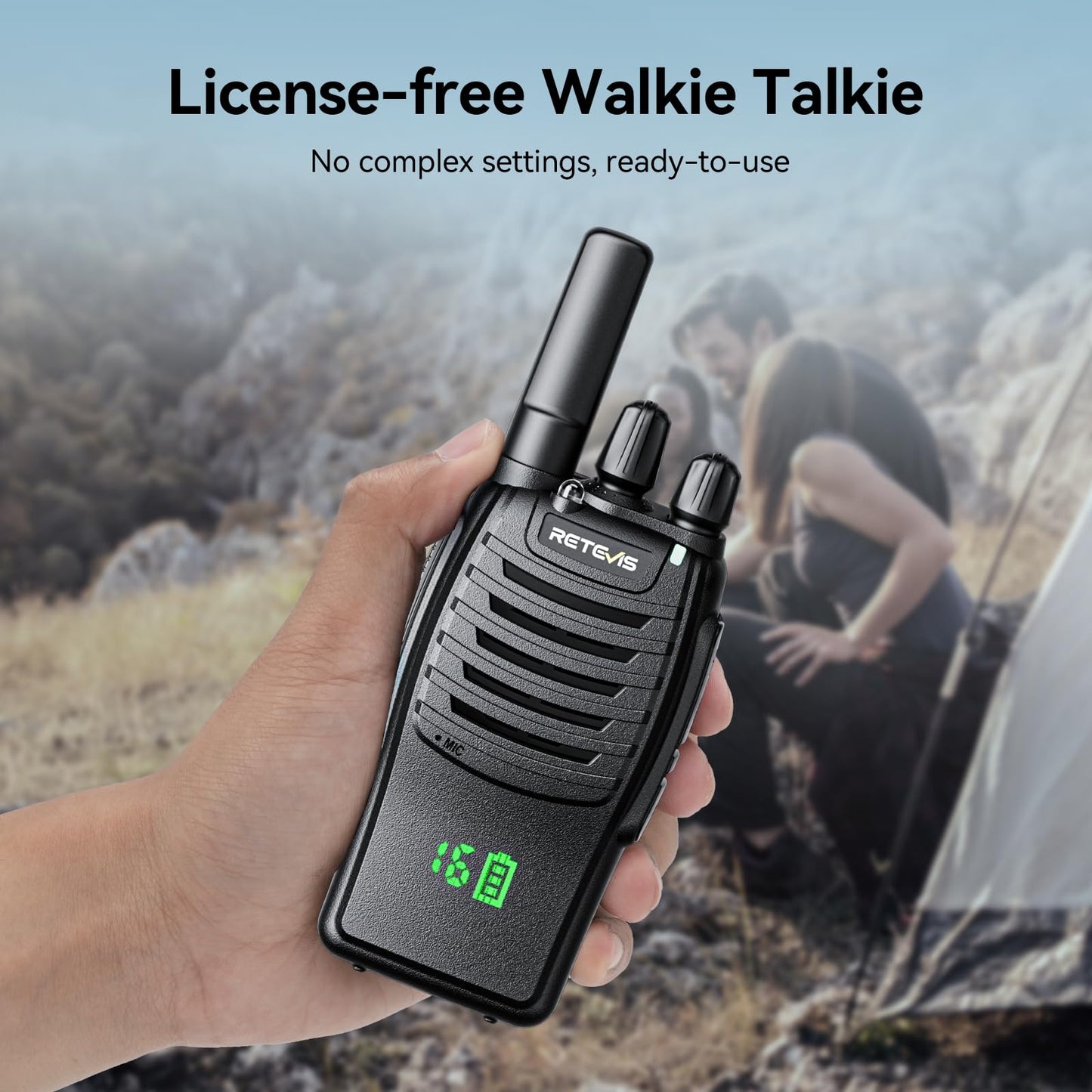 3 Pack Retevis H-777H Rechargeable Walkie Talkies