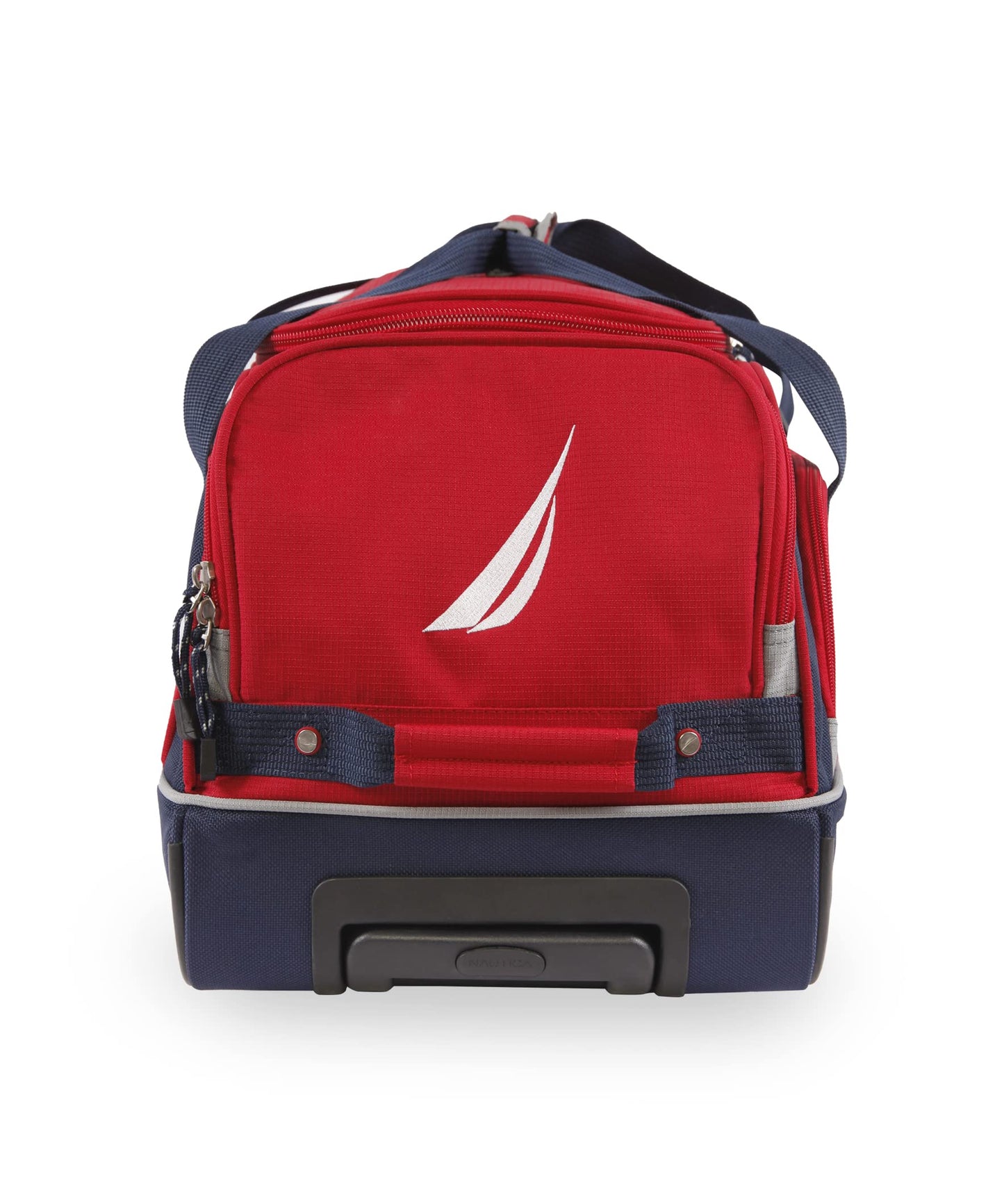 NAUTICA 22" Rolling Duffel Bag - Red/Navy