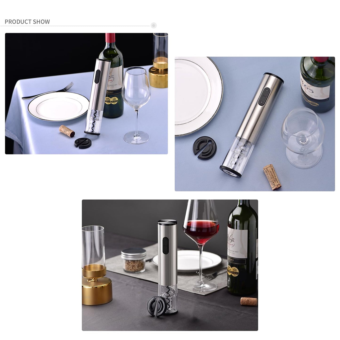 Automatic Electric Wine Opener with Foil Cutter