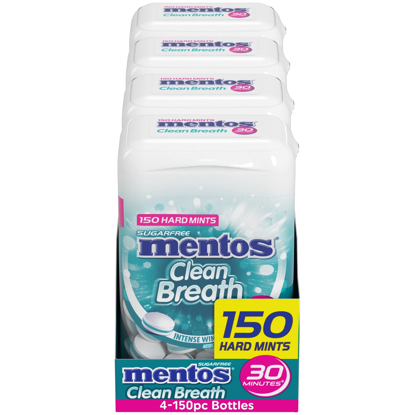 Mentos Sugarfree Hard Mints, 150pc, Wintergreen