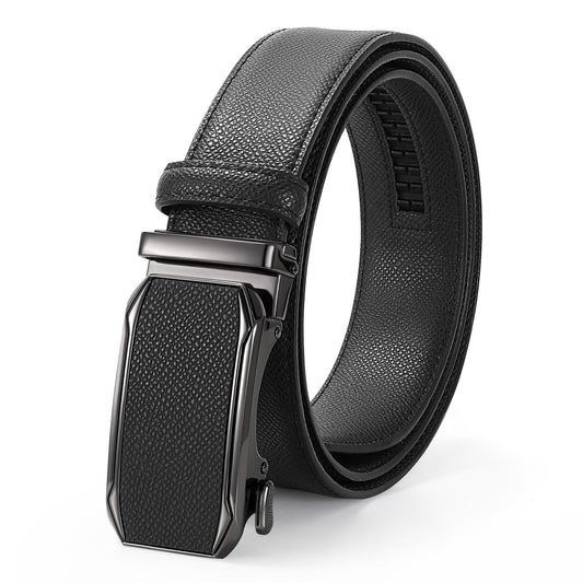 Mens Leather Ratchet Belt by JASGOOD 1.38" Width