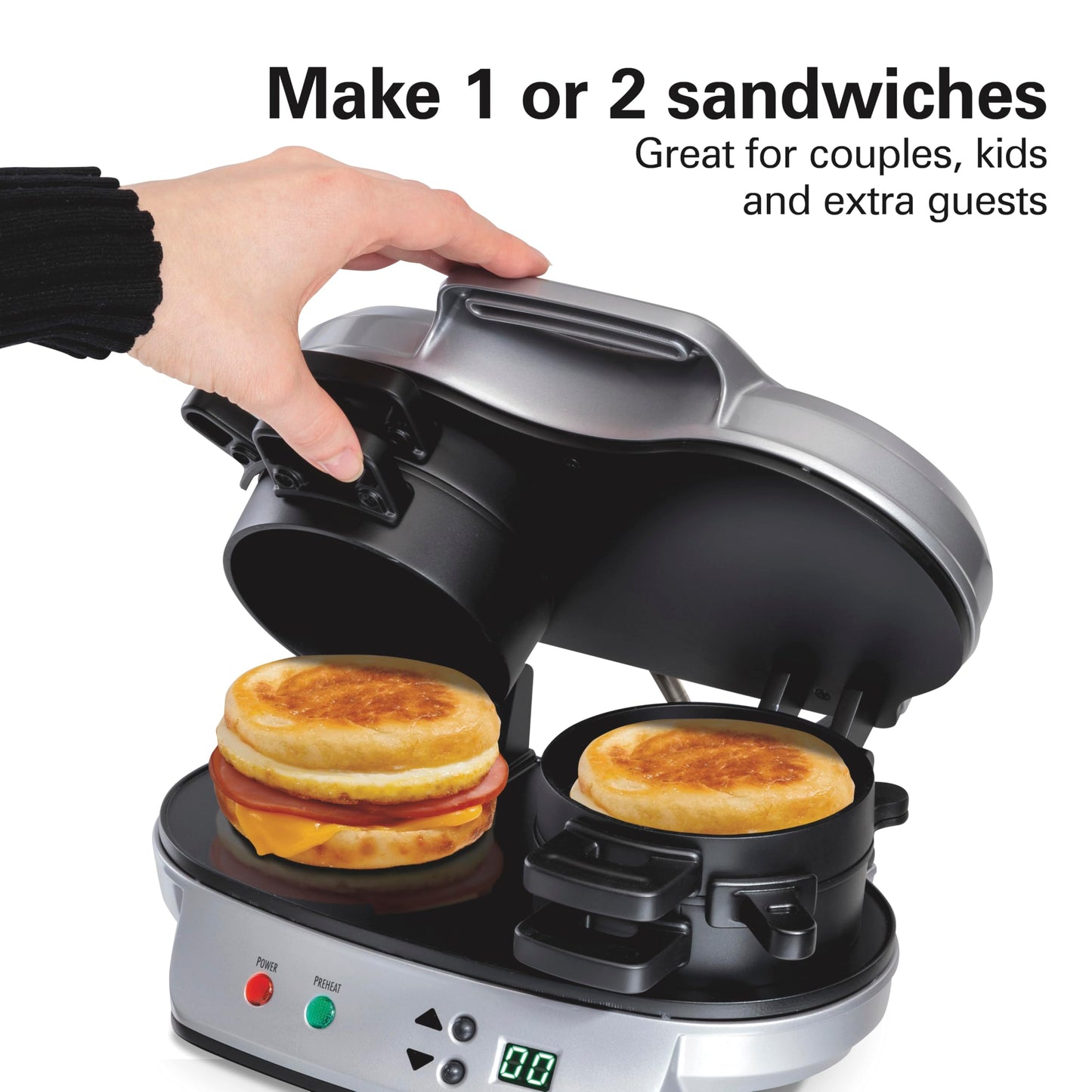 Hamilton Beach Breakfast Sandwich Maker with Timer