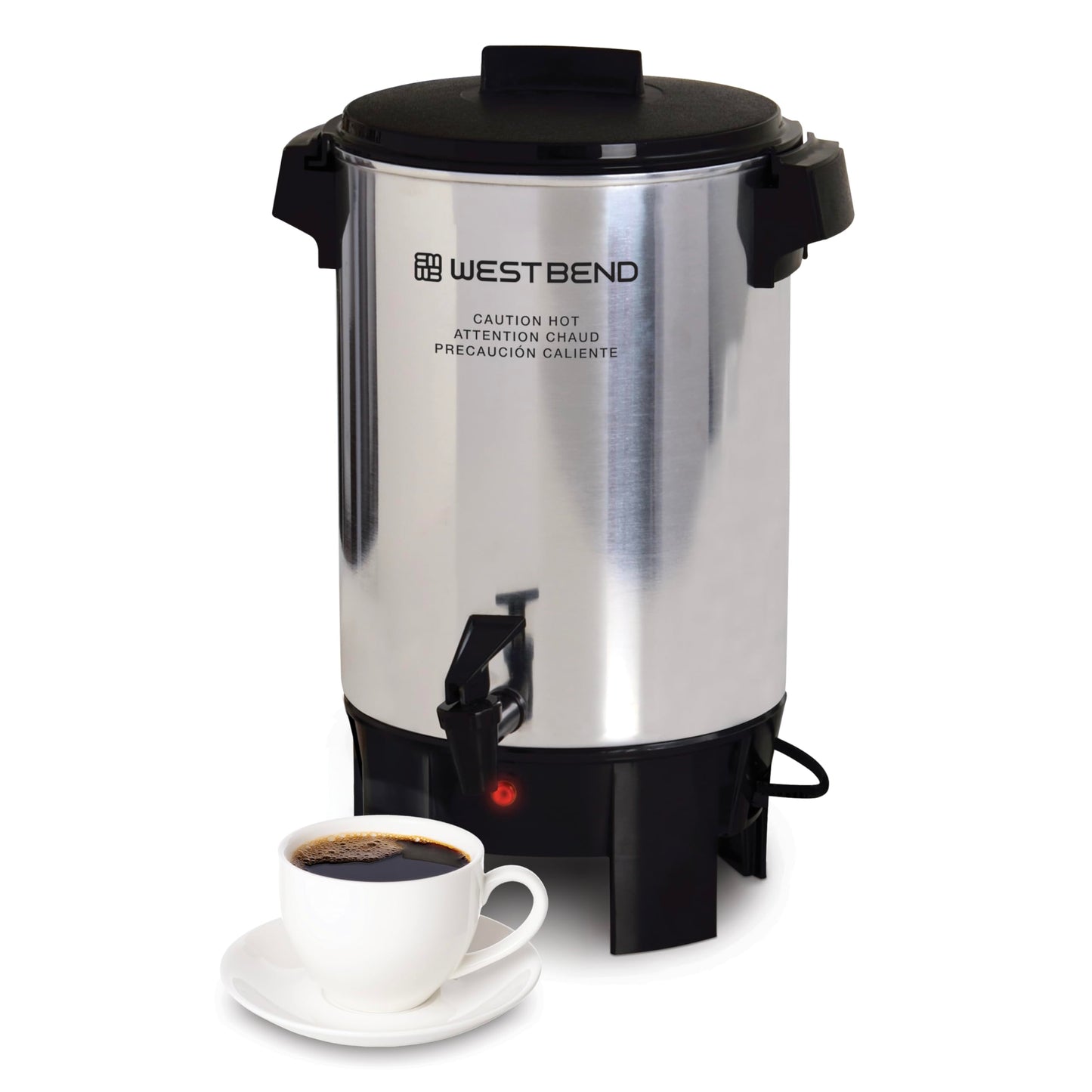 West Bend Coffee Urn with Automatic Temperature Control and Cup Per Minute Brewing