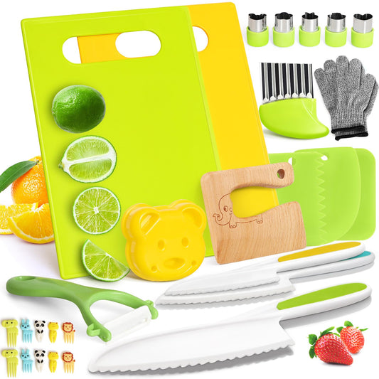 28PCS Toddler Knife Set for Kids Cooking