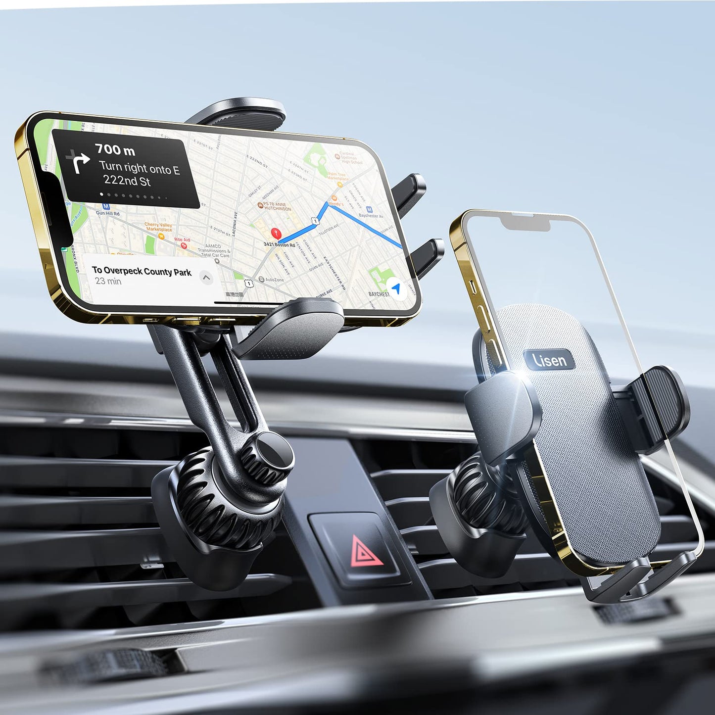 LISEN Universal Car Phone Mount for Hands-Free Use