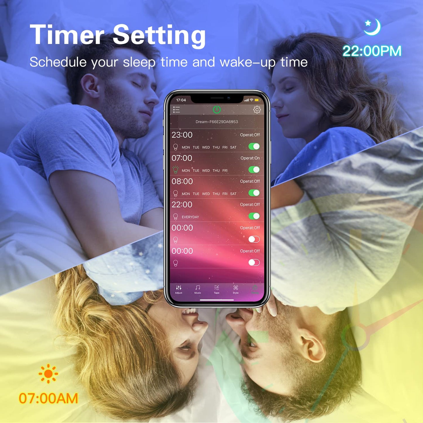FONEWE 50ft LED Strip Lights for Home Decor