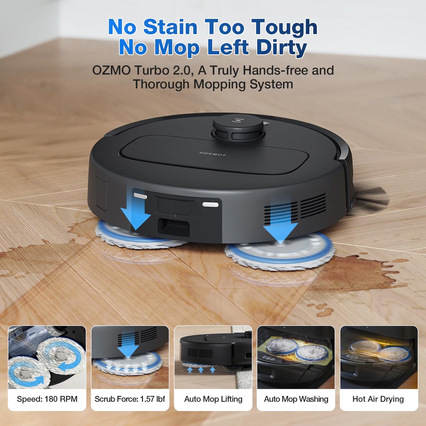 ECOVACS DEEBOT N30 Pro Robot Vacuum and Mop
