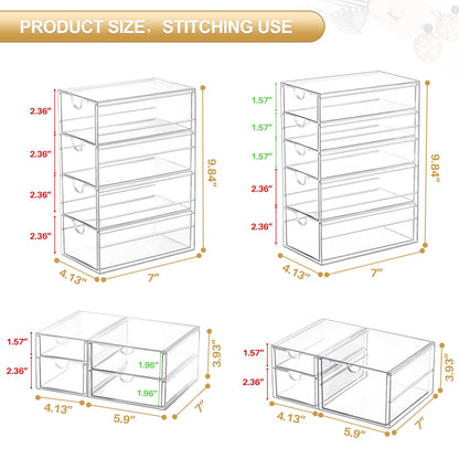 Makeup Organizer with 16 Drawers for Accessories