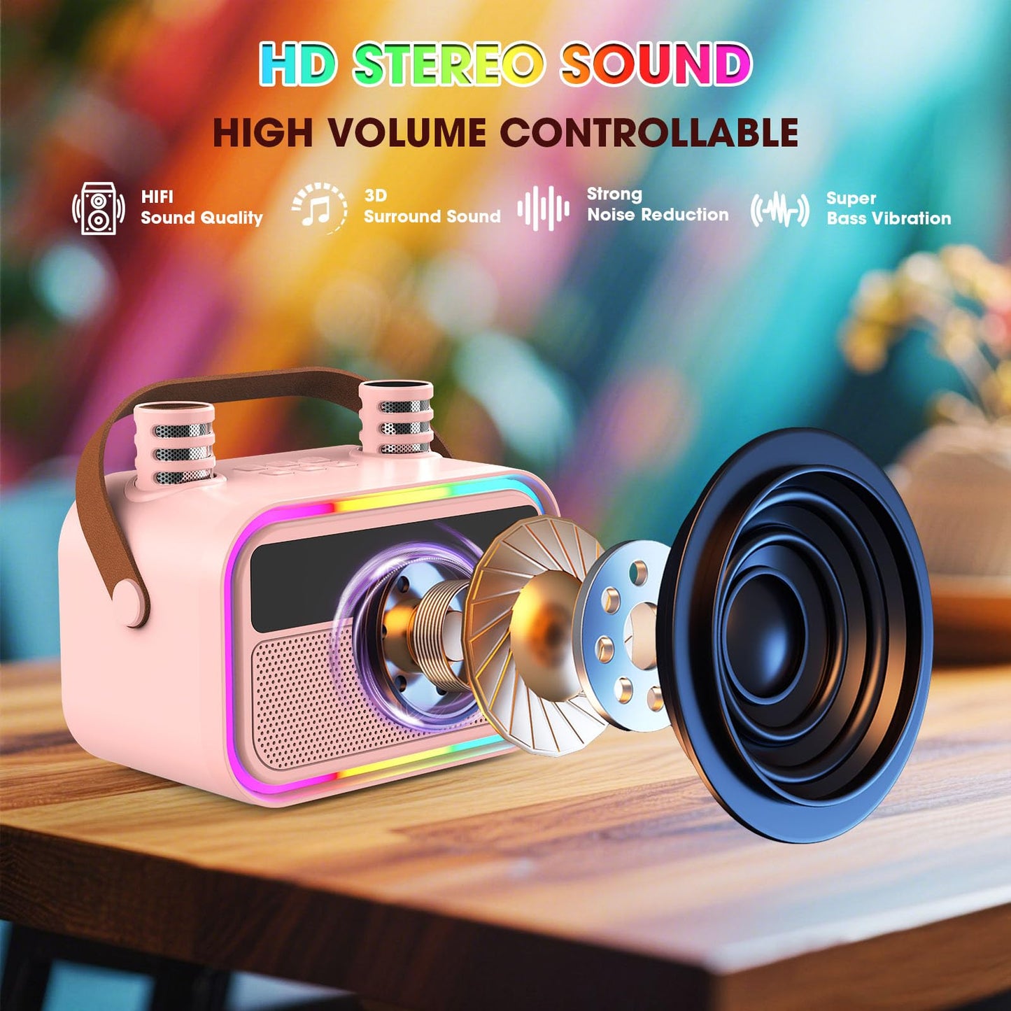 Karaoke Machine for Kids with 2 Microphones