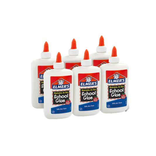 Elmer's Washable School Glue 6 Count, 7.6 oz