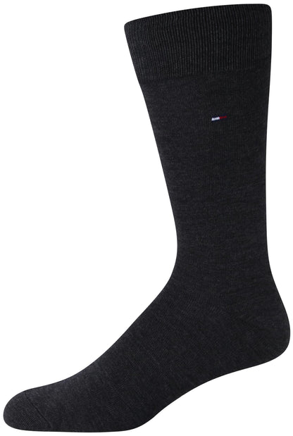 Tommy Hilfiger Men's Dress Socks - 10 Pack Lightweight Reinforced Heel Classic Crew Socks - Dress Socks for Men (7-12), Size 7-12, Black/Grey