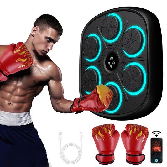 Smart Music Boxing Machine with Gloves & Bluetooth