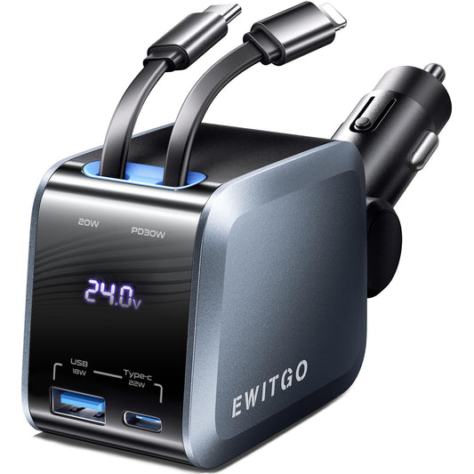 72W Fast Charging USB C Car Charger