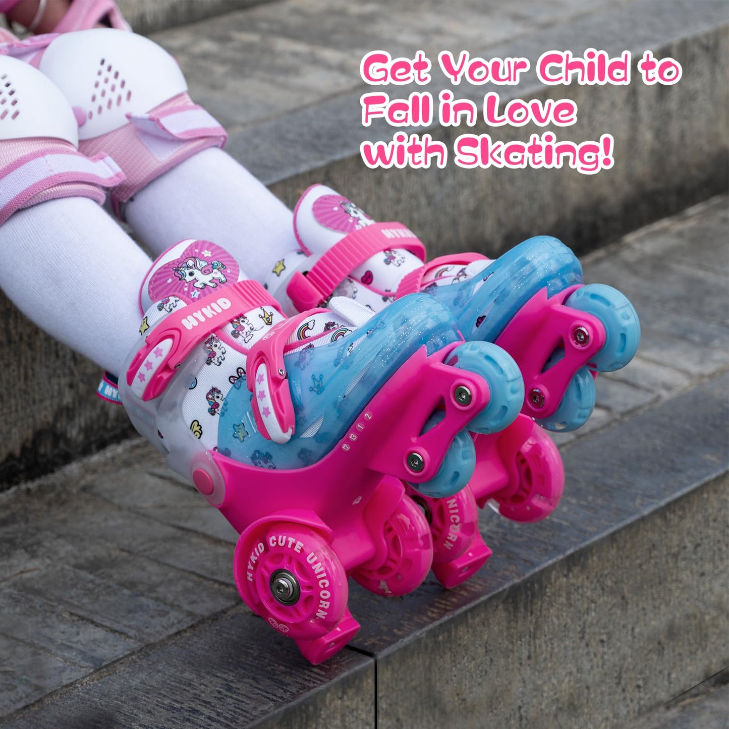 Adjustable Kids Roller Skates with Luminous Wheels