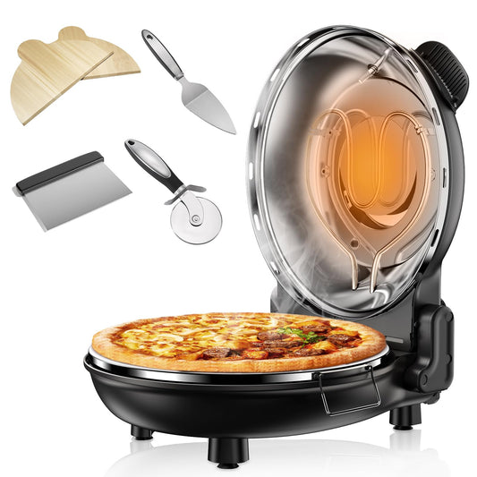 Indoor Electric Pizza Oven with Timer and Control
