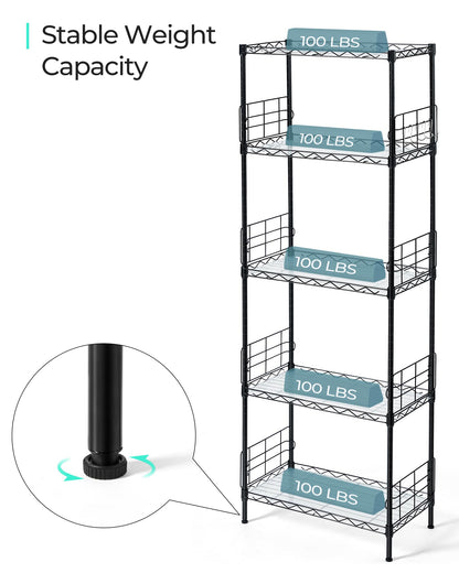 5-Tier Heavy Duty Metal Storage Shelf