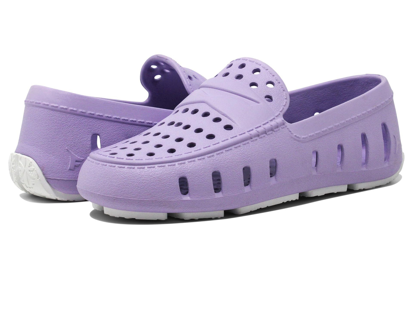 Floafers Kids Prodigy Driver (Toddler/Little Kid/Big Kid) - Loafers for Kids - Waterproof EVA Foam Upper Lavender/Bright White 9 Toddler M