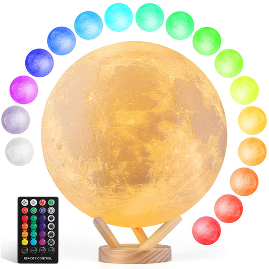 Moon Lamp Night Light with Remote and Stand